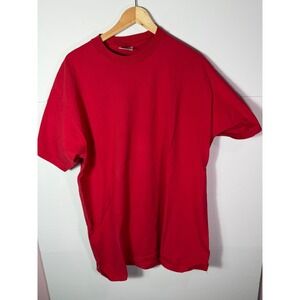 Pro 5 Super Heavyweight T-Shirt Mens 2XL Tall Red Blank Short Sleeve Cotton Tee